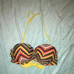 Aztec print swim suit top